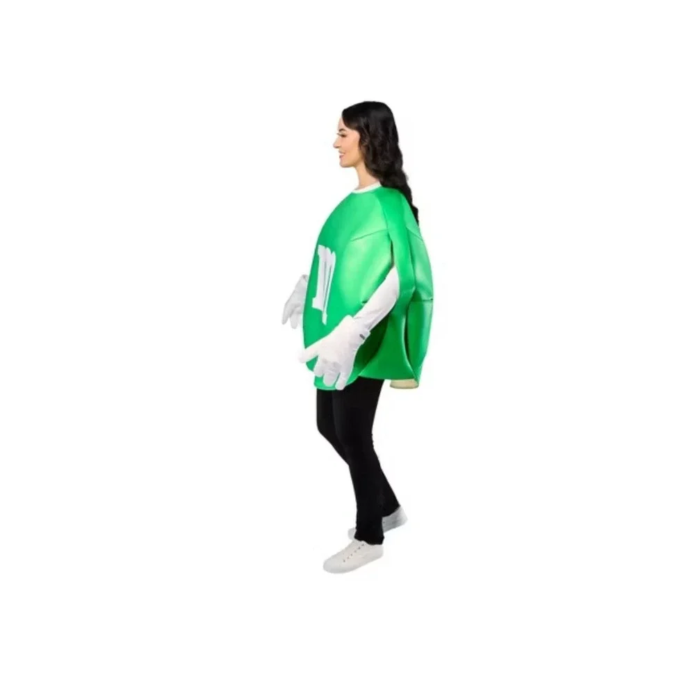 Green M&M'S Adult Costume Tunic‎ With Gloves One Size Fits Most Rubies NWT M&M
